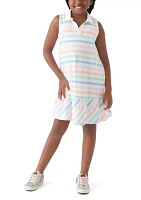 Girls 7-16 Sleeveless Knit Polo Dress