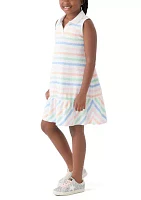 Girls 7-16 Sleeveless Knit Polo Dress