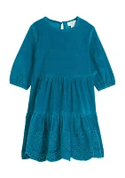 Girls 4-6x Corduroy Tiered Dress