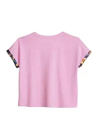 Girls 4-6x Short Sleeve Printed Pocket T-Shirt