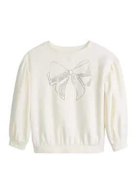 Girls 4-6x Puff Sleeve Sweatshirt