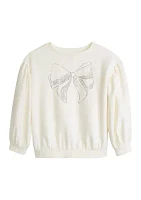 Girls 4-6x Puff Sleeve Sweatshirt