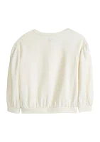 Girls 4-6x Puff Sleeve Sweatshirt