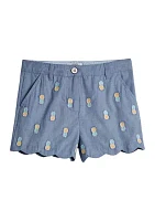 Girls 4-6x Scallop Shorts