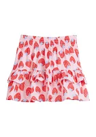 Girls 4-6x Strawberry Print Skirt