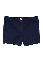 Girls 4-6x Scallop Twill Shorts