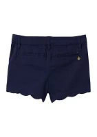 Girls 4-6x Scallop Twill Shorts