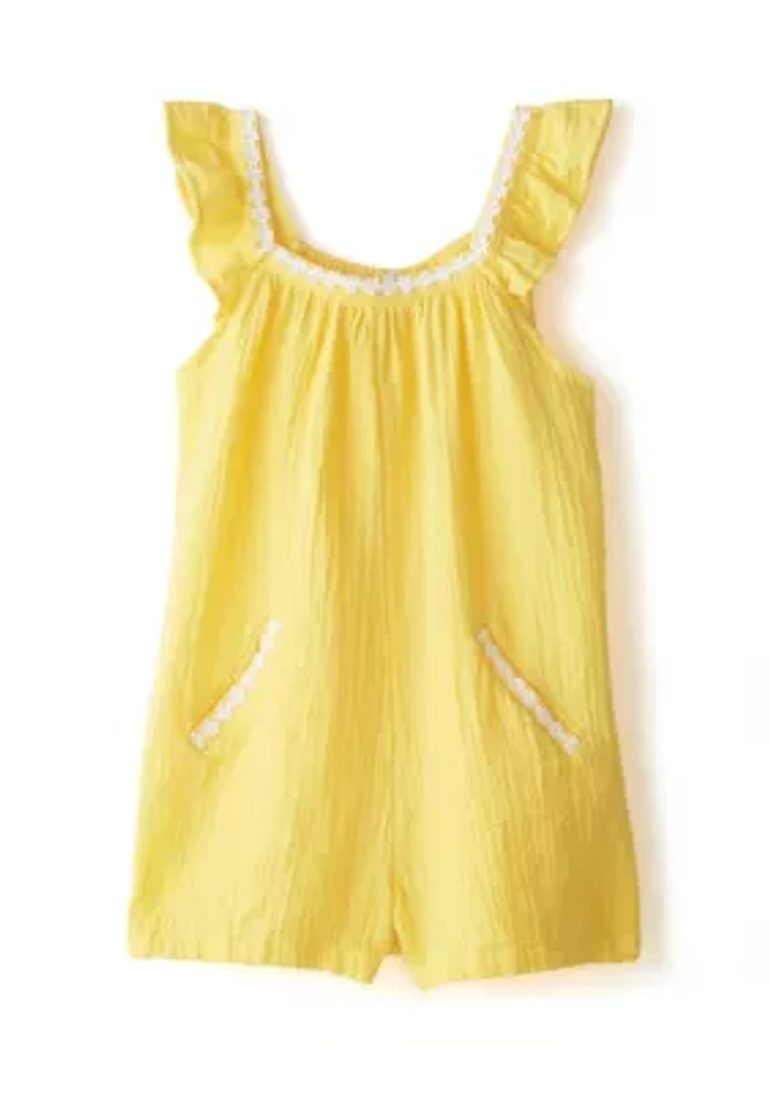 Girls 4-6x Double Gauze Romper