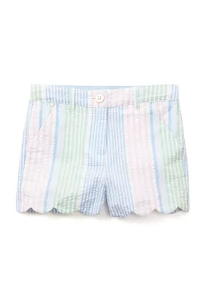 Girls 4-6x Scallop Twill Shorts