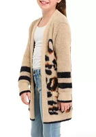 Girls 7-16 Eyelash Sweater Knit Cardigan