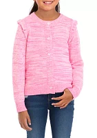 Girls 7-16 Marled Cardigan