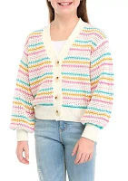 Girls 7-16 Multi Colored Cardigan