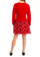 Girls 7-16 Sweater Tiered Dress