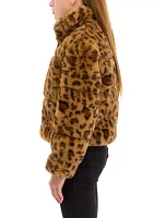 Girls 7-16 Printed Fur Jacket