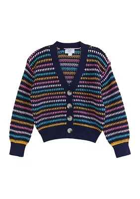 Girls 7-16 Multi Colored Cardigan