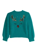 Girls 4-6x Reindeer Sweater