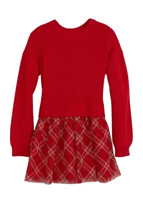 Girls 4-6x Sweater Tier Dress