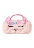 Girls 4-6x Bella Butterfly Faux Fur Sunglass Case and Heart Sunglasses