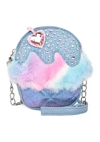 Girls Denim Cupcake Crossbody Bag