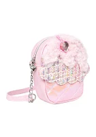 Girls Cupcake Tweed Crossbody Bag