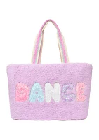 Dance Glitter Teddy Plush Tote Bag