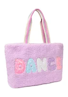 Dance Glitter Teddy Plush Tote Bag