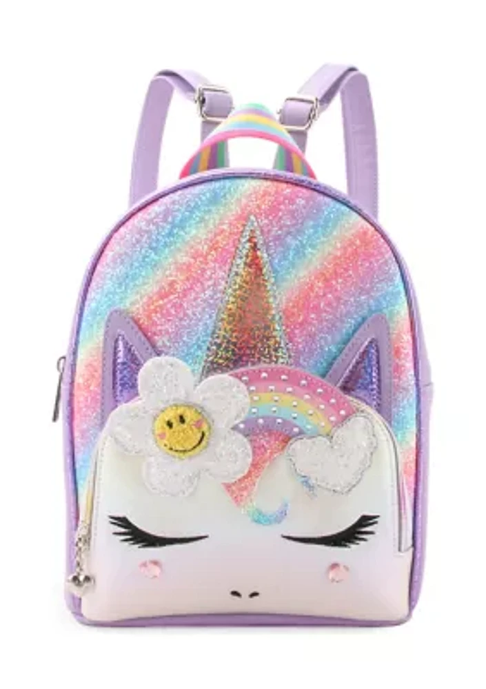 Girls Gwen Daisy Rainbow Heart Crown Mini Backback