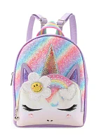 Girls Gwen Daisy Rainbow Heart Crown Mini Backback