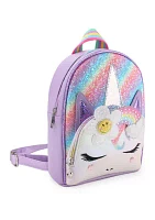 Girls Gwen Daisy Rainbow Heart Crown Mini Backback