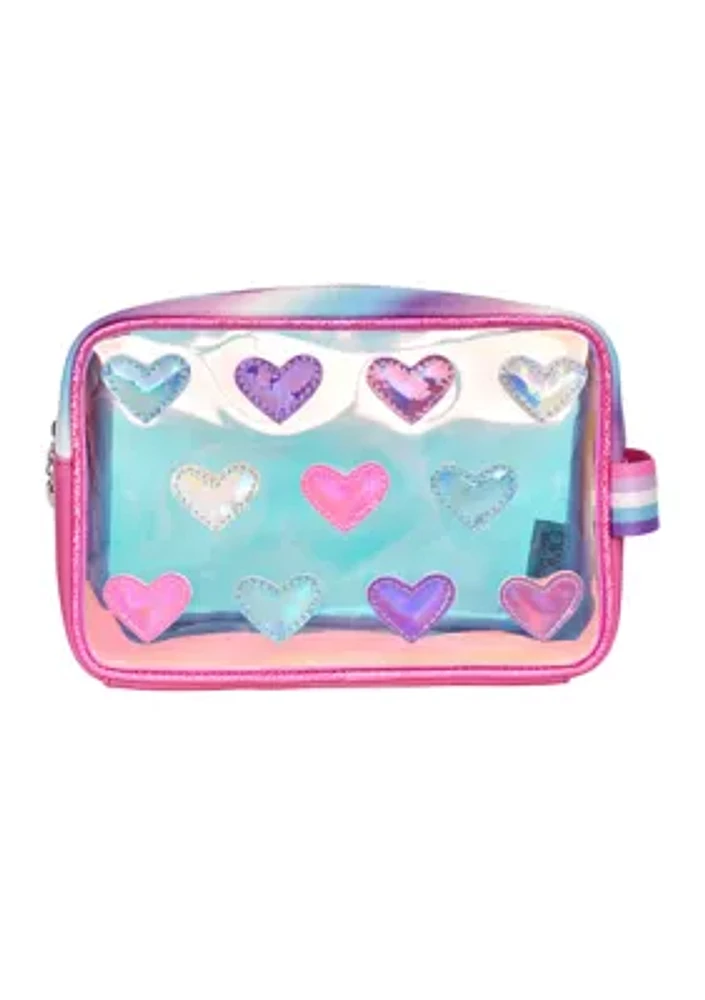 Girls Clear Hearts Pouch