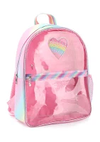 Girls Heart Clear Backpack