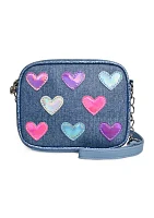 Heart Denim Crossbody