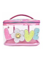 Girls Love Daisy Clear Train Case