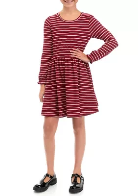 Girls 7-16 Stripe Knit Skater Dress