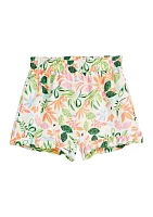 Girls 4-6x Pull On Ruffle Hem Shorts