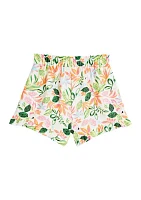 Girls 4-6x Pull On Ruffle Hem Shorts