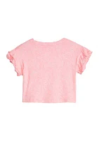 Girls 4-6x Short Ruffle Sleeve T-Shirt