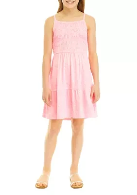 Girls 7-16 Smocked Knit Dress