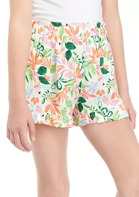 Girls 7-16 Pull On Ruffle Shorts