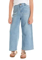 Girls 7-16 Twill Wide Leg Pants