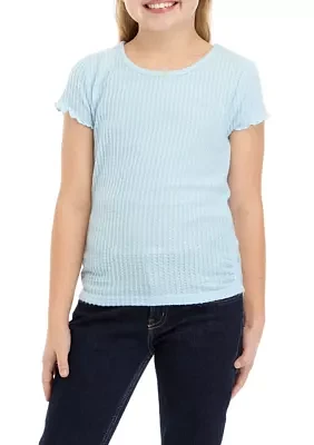 Girls 7-16 Waffle Knit T-Shirt