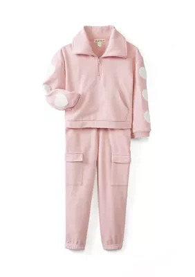 Girls 4-6x Chenille Fleece Pullover and Joggers Set