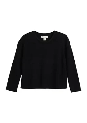 Girls 7-16 Relaxed Brushed Waffle Top