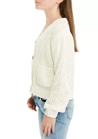 Girls 7-16 Solid Cardigan