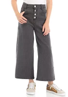 Girls 7-16 Wide Leg Button Front Pants