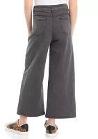 Girls 7-16 Wide Leg Button Front Pants