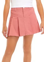 Girls 7-16 Pleated Denim Skirt