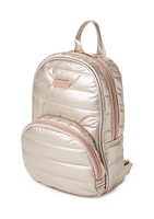 Girls Quilted Metallic Mini Backpack