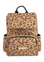 Tan Animal Printed Mini Backpack