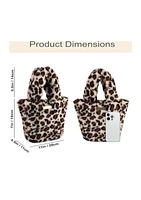 Girls Leopard Printed Fur Handbag